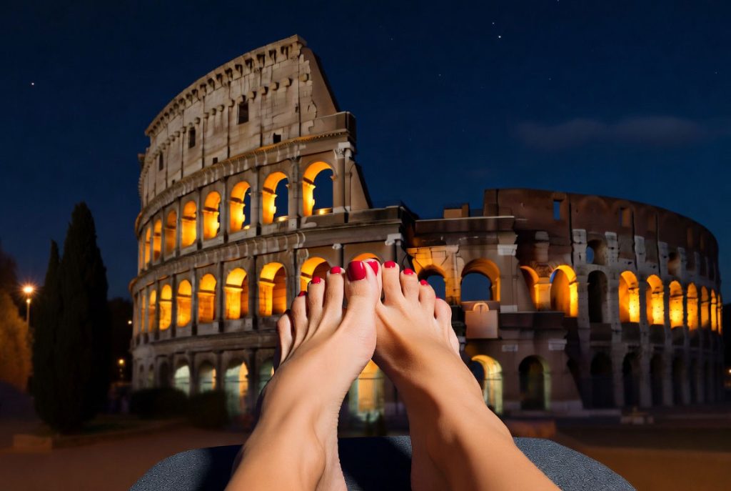 Piedi femminili in primo piano a Roma - adorazione piedi e feticismo nella zona di Roma